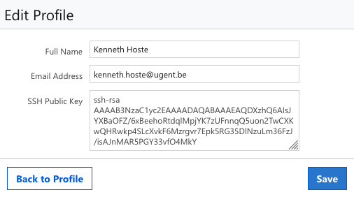 CycleCloud add SSH public key